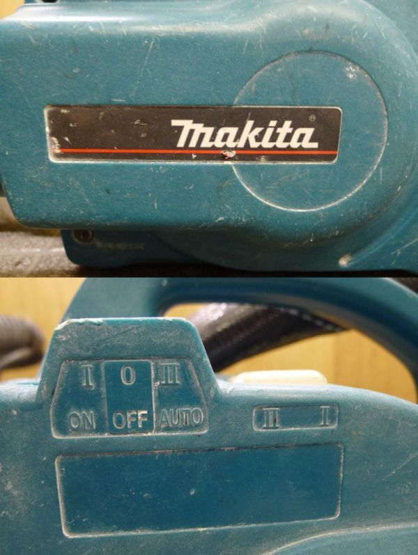 DD004 makita/マキタ 100V 小型集じん機 450 本体 ホース 集じん袋 切り替え 電動工具連動 集塵機 掃除機 クリーナー 動確OK/140の画像9