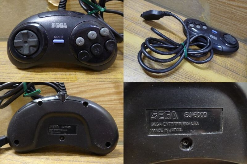 CC1068 SEGA メガドライブ2 HAA-2502 MD コントローラー,AVケーブル,コントローラー(×2)付 レトロゲーム 動作確認OK/80_画像6