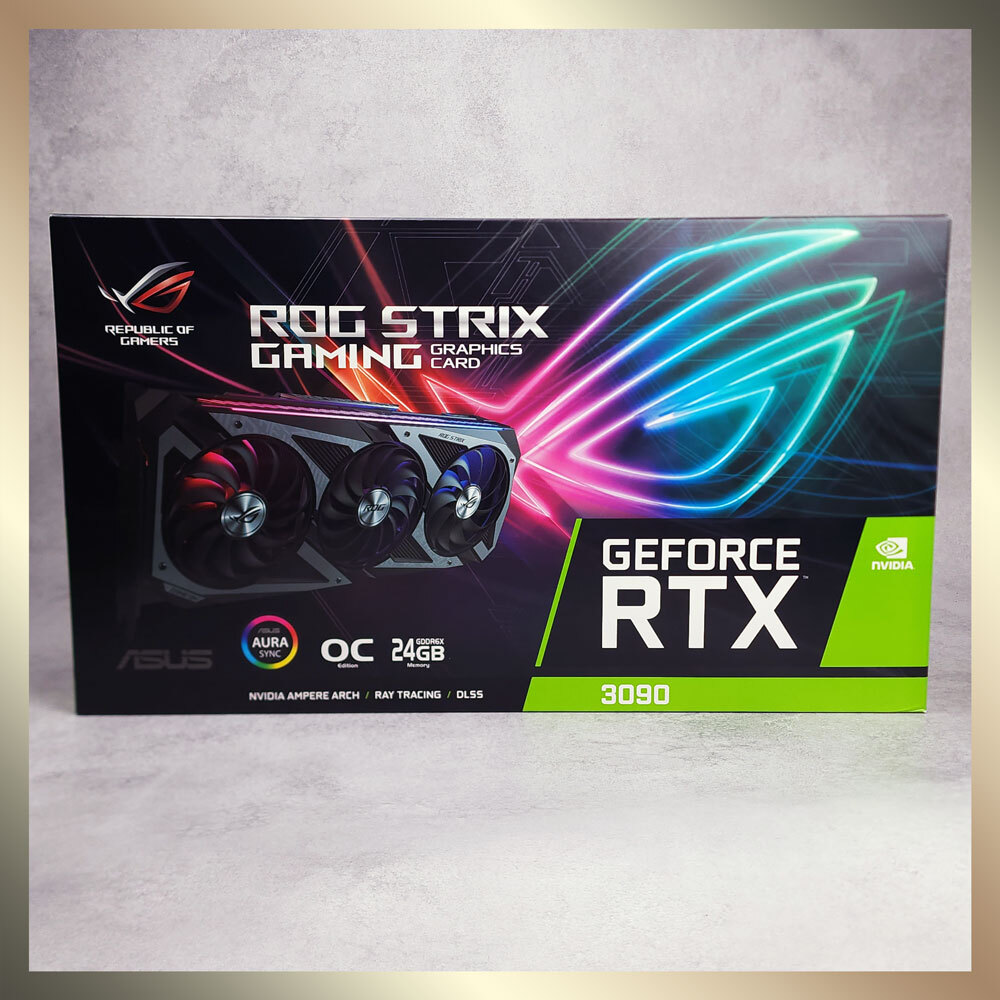 [ исправно работающий товар превосходный товар ]ASUS ROG Strix RTX 3090 24GB over часы specification ROG-STRIX-RTX3090-O24G-GAMING 3 полосный вентилятор установка GPU наружная коробка + принадлежности в наличии 