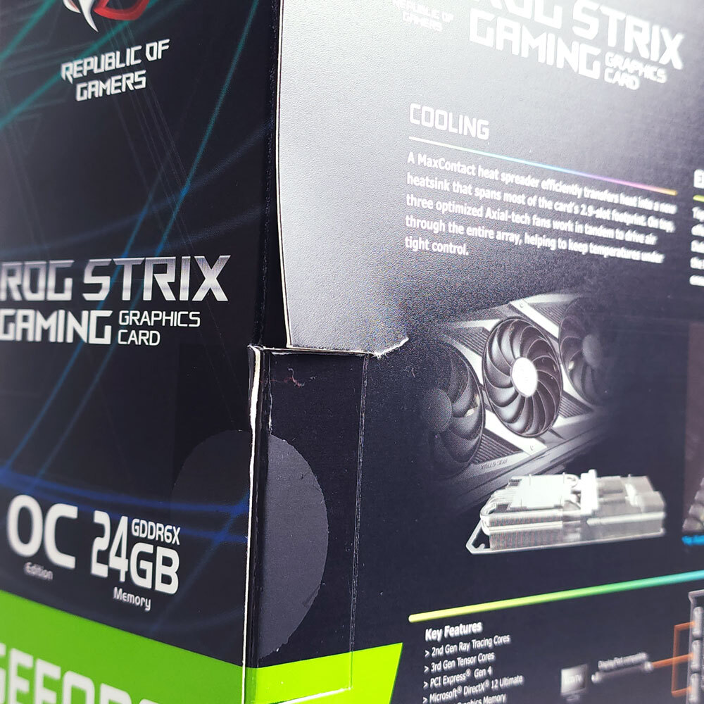 【完動品 極美品】ASUS ROG Strix RTX 3090 24GB オーバークロック仕様 ROG-STRIX-RTX3090-O24G-GAMING 3連ファン搭載GPU 外箱＋付属品完備_画像9