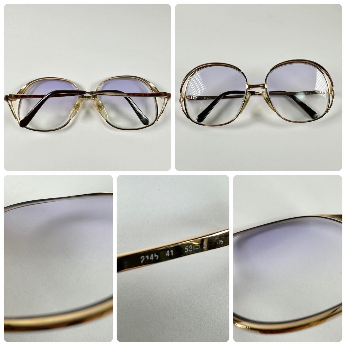 Christian Dior クリスチャンディオール a7 サングラス メガネ 眼鏡 フレーム フルリム 金属 CDロゴ ビンテージ レトロ 度入り  現状