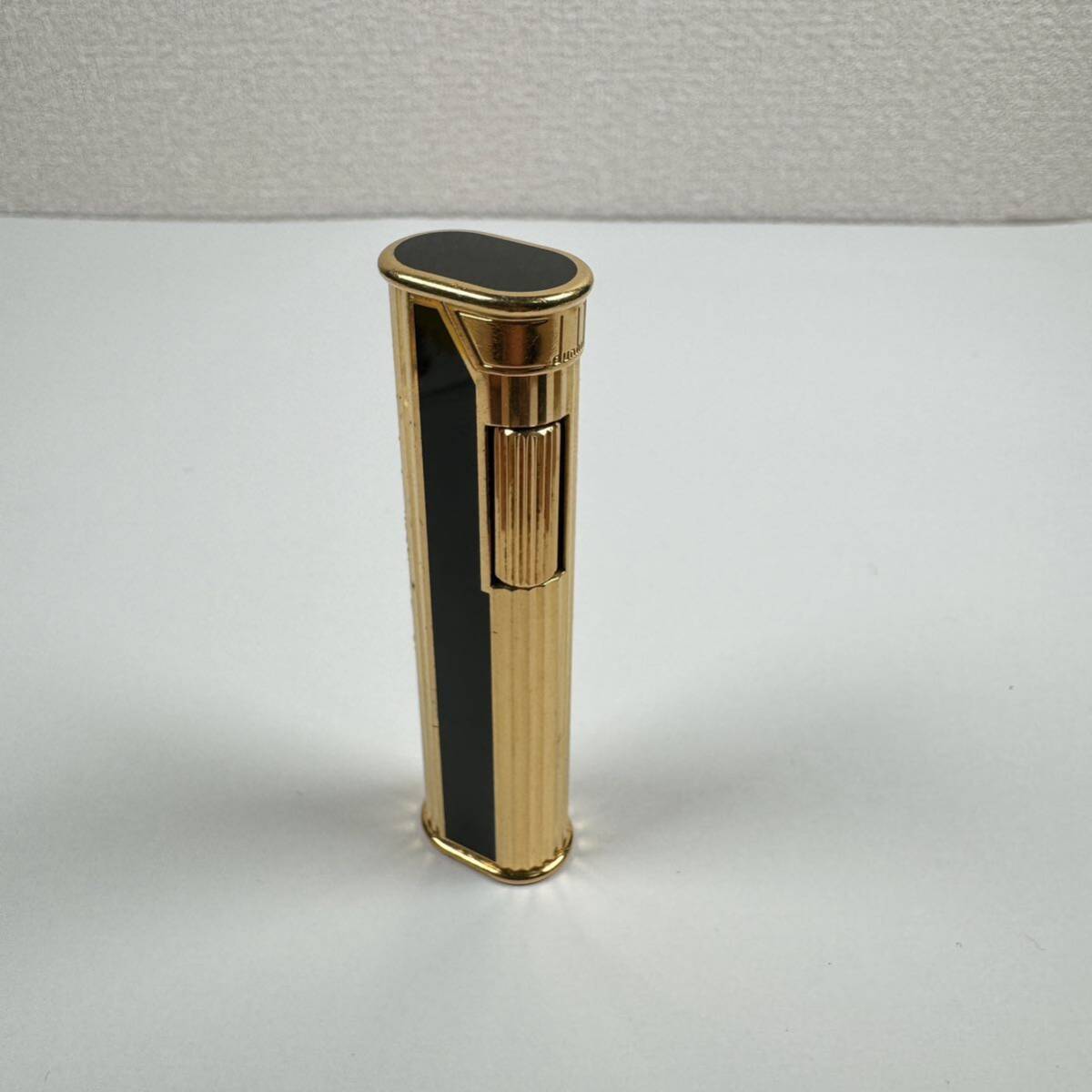 dunhill ダンヒル d26 ガスライター 楕円 スリム ゴールド ブラック カラー H_画像1