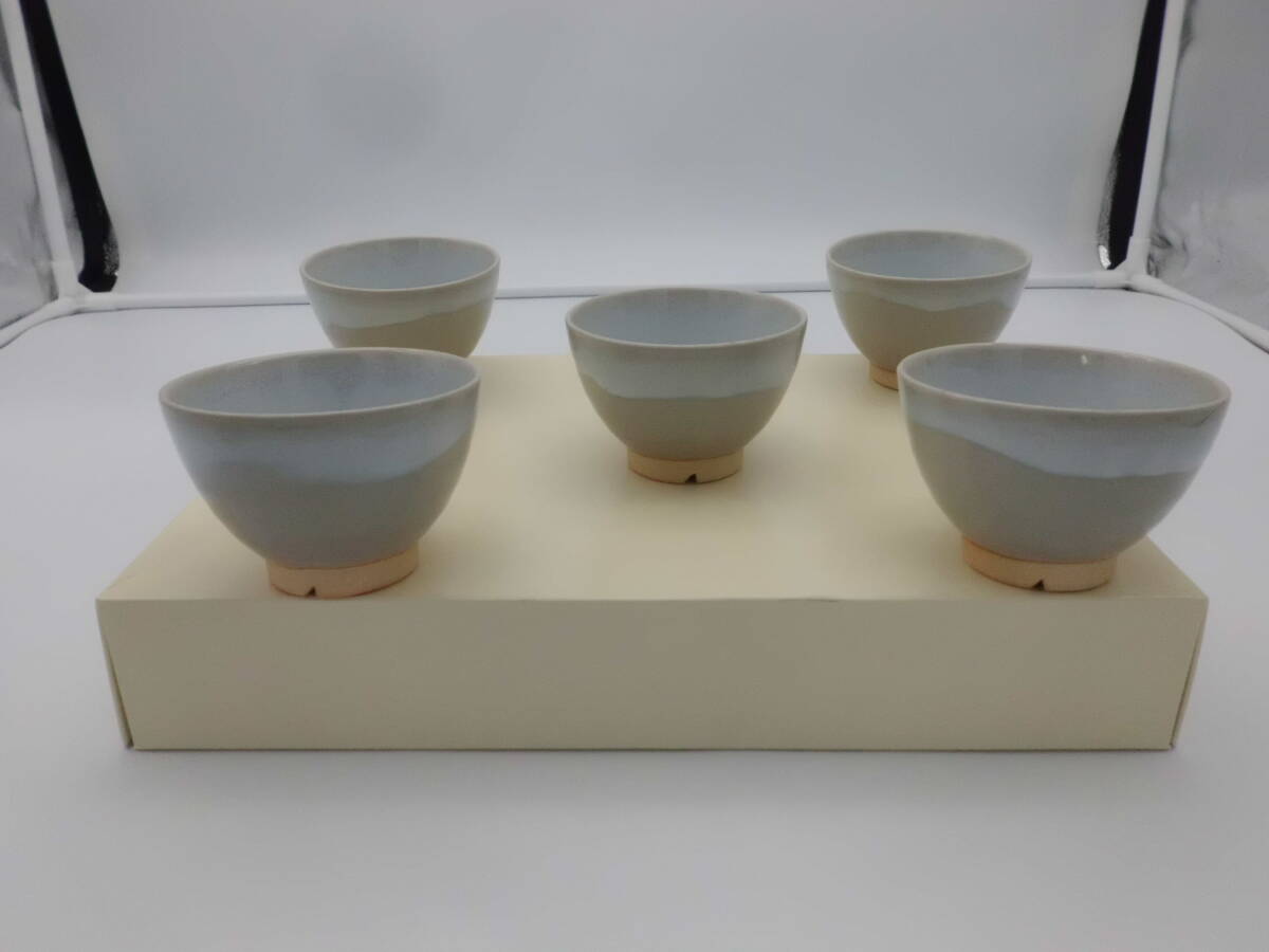 6060■■　新品！萩焼（天龍窯）茶こし急須付き（茶器セット）（日本製）■■_画像2