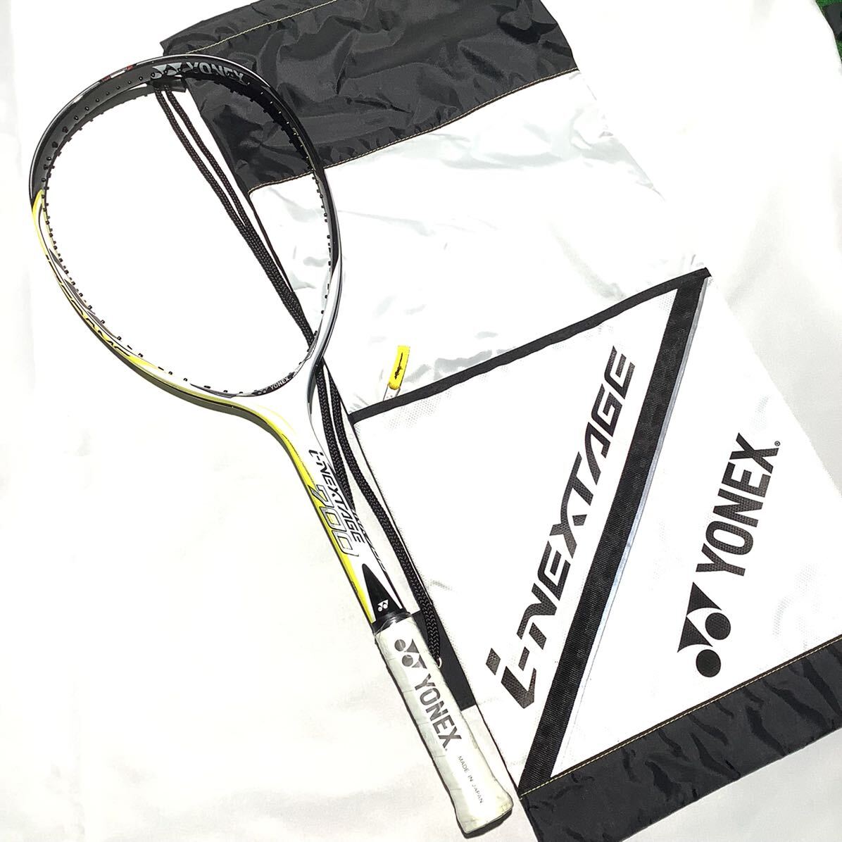 【1円スタート】★新品☆ラケット★ ソフトテニス YONEX ヨネックス アイネクステージ700 [INX700] SL-1 イエロー フレームのみ ケース付き_画像1