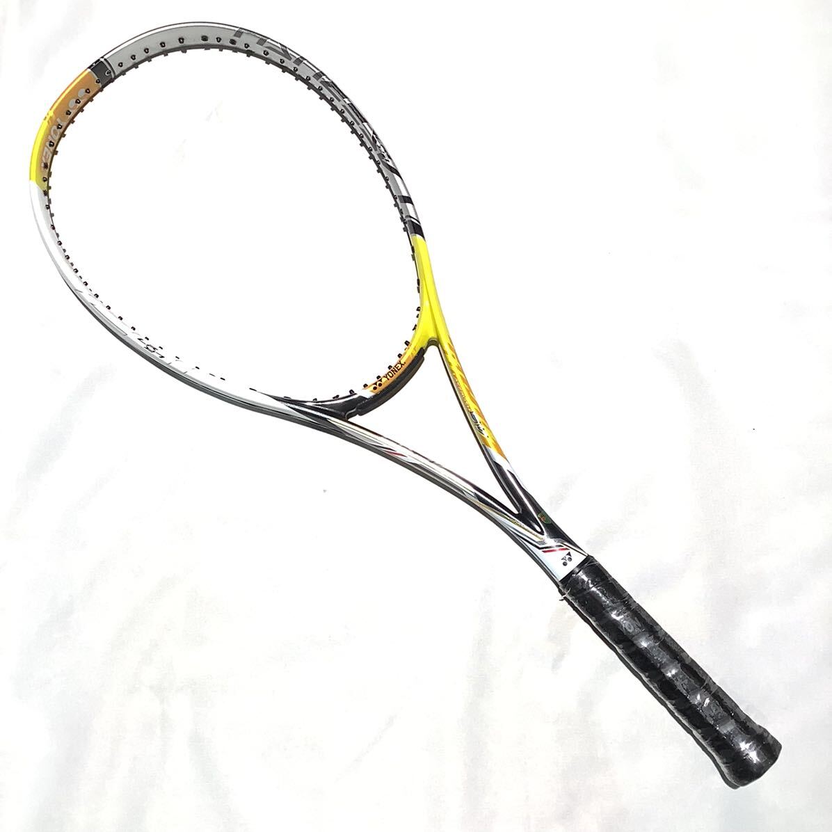 【1円スタート】★新品☆ラケット★ ソフトテニス YONEX ヨネックス レーザーラッシュ5V UXL1 前衛 ブライトイエロー フレーム ケース付き_画像3