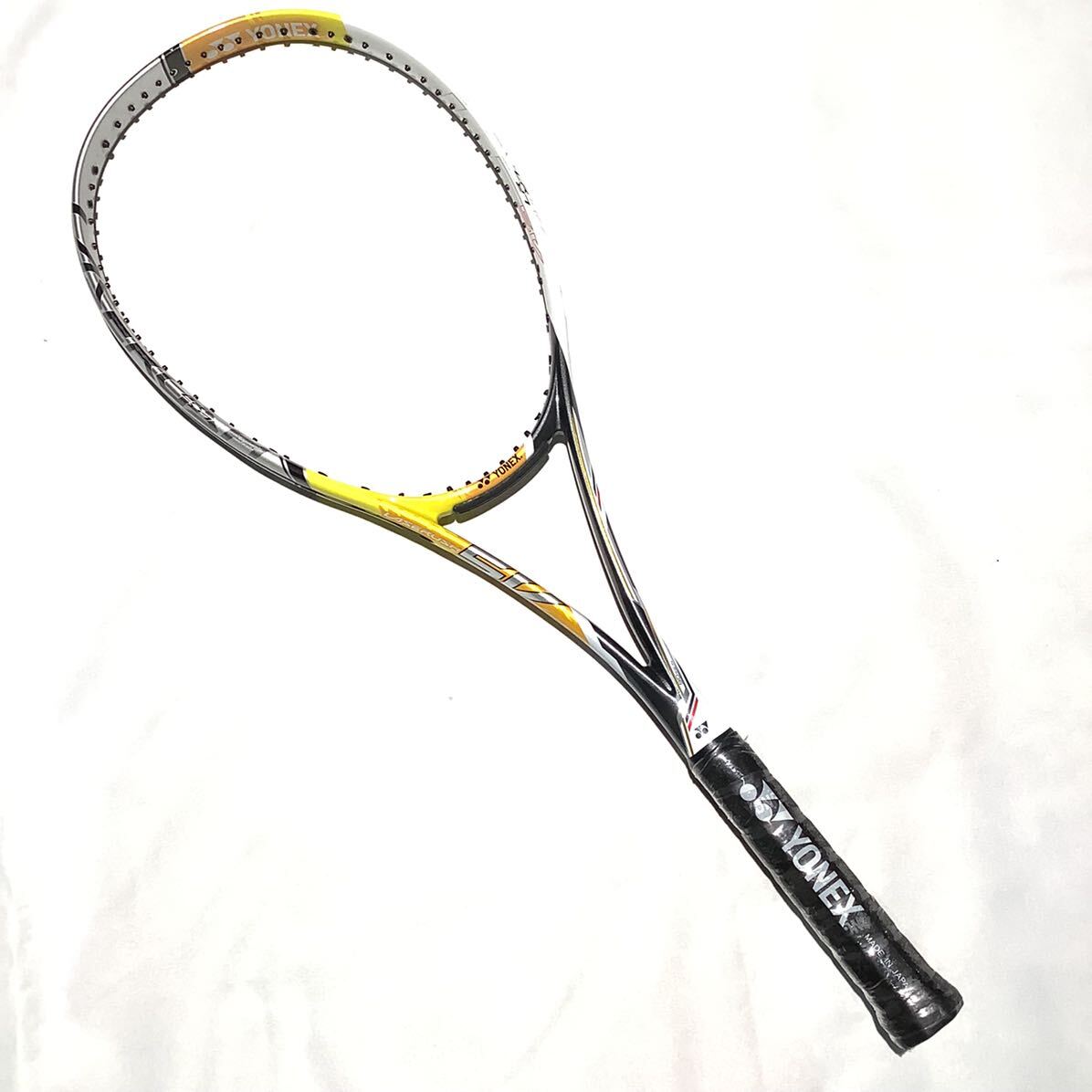 【1円スタート】★新品☆ラケット★ ソフトテニス YONEX ヨネックス レーザーラッシュ5V UXL1 前衛 ブライトイエロー フレーム ケース付き_画像2