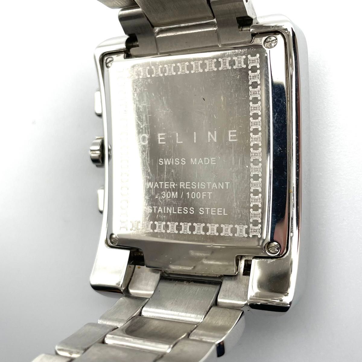 美品・稼動品】セリーヌ CELINE カレ クロノグラフ トリオンフ 美品・稼動品】セリーヌ CELINE カレ クロノグラフ トリオンフ