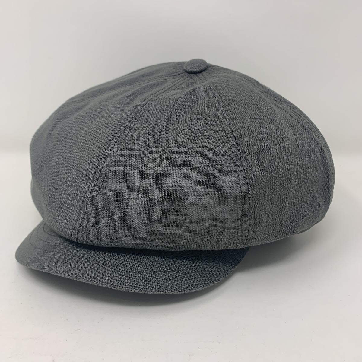 【送料無料】帽子　リネン　コットン　キャスケット　グレー　灰色　ベレー　ハンチング_画像4