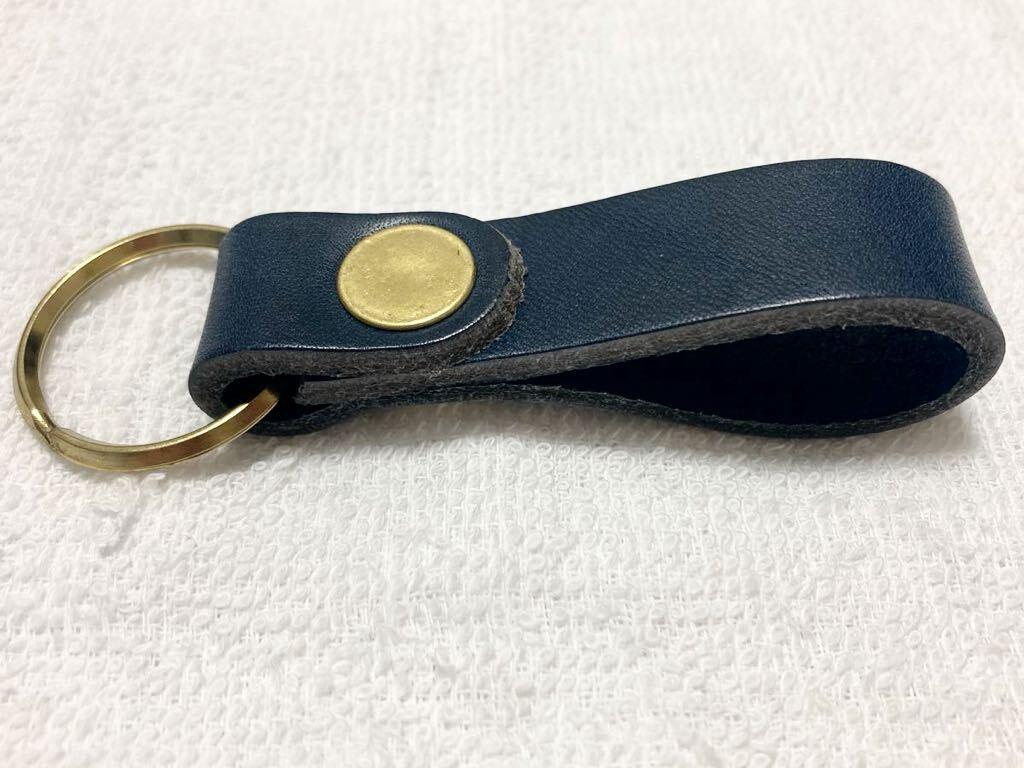 H540 HERZ leather key holder navy 