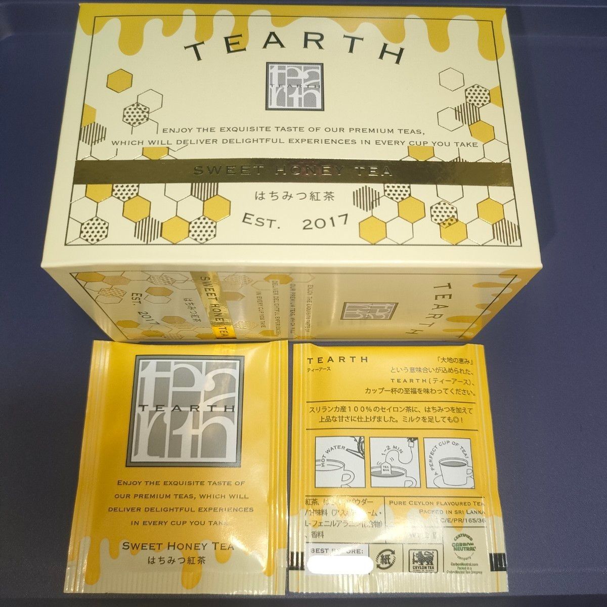 【閲覧用】☆残３☆TEARTH(ティーアース) はちみつ紅茶 ティーバッグ １箱分25袋