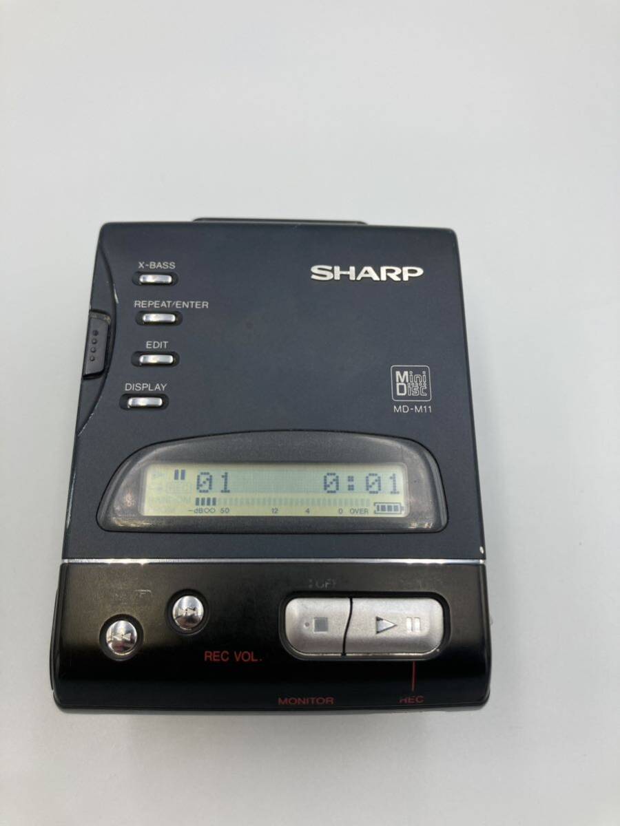 SHARP シャープ ポータブル MDレコーダー MD-M11-S _画像1