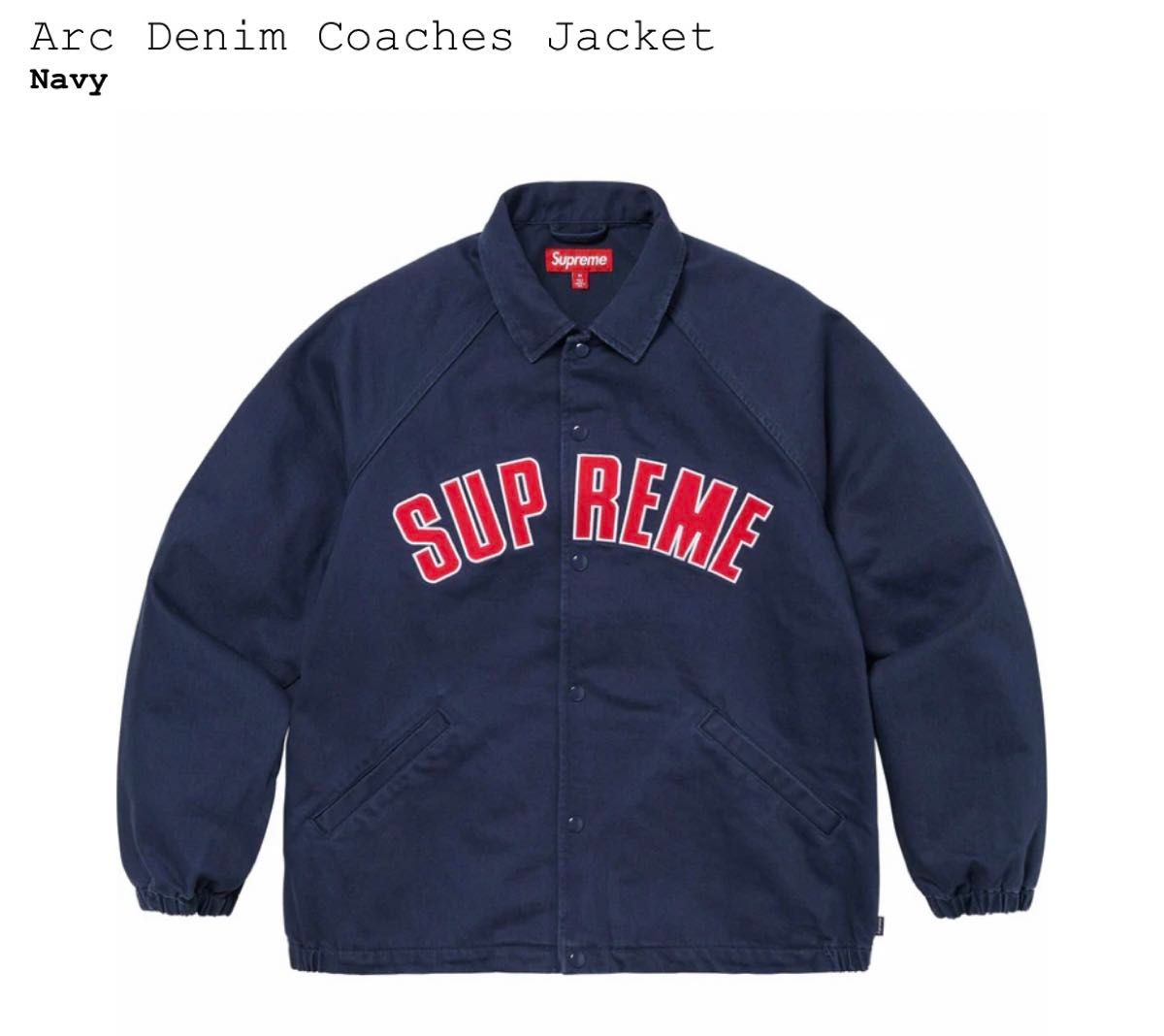 【M】Supreme Arc Denim Coaches Jacket Navy