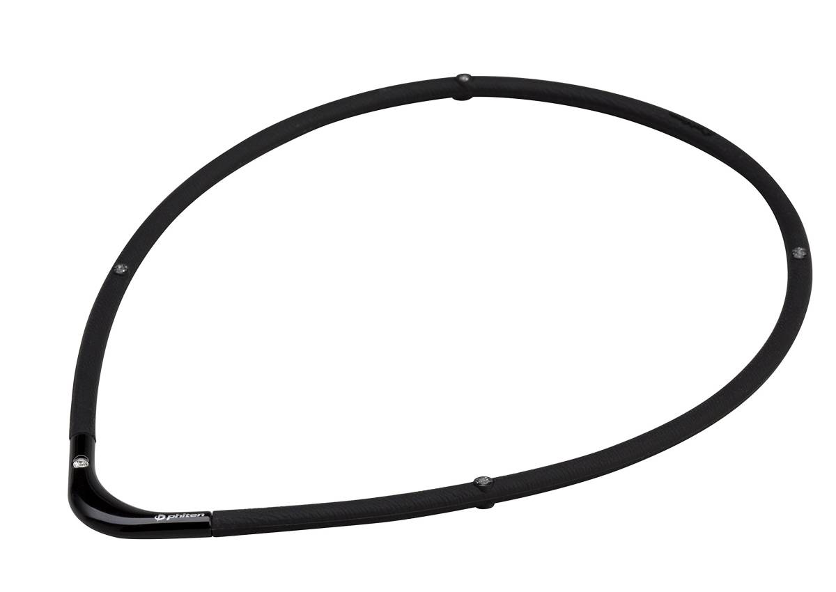 ファイテン(phiten) ネックレス RAKUWA 磁気チタンネックレスS-|| ブラック×ブラック 55cm A86_画像1