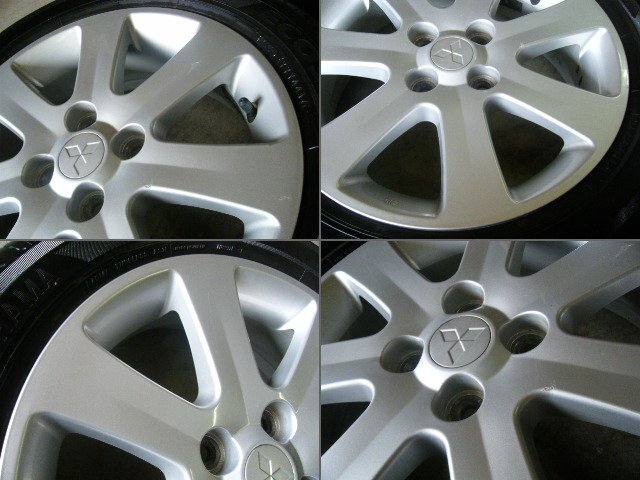 三菱 ミツビシ i アイ 純正 アルミ 4J/5J OFF35 PCD100-4H 145/65R15 175/55R15 DUNLOP YOKOHAMA タイヤ 4本セット P3675の画像5