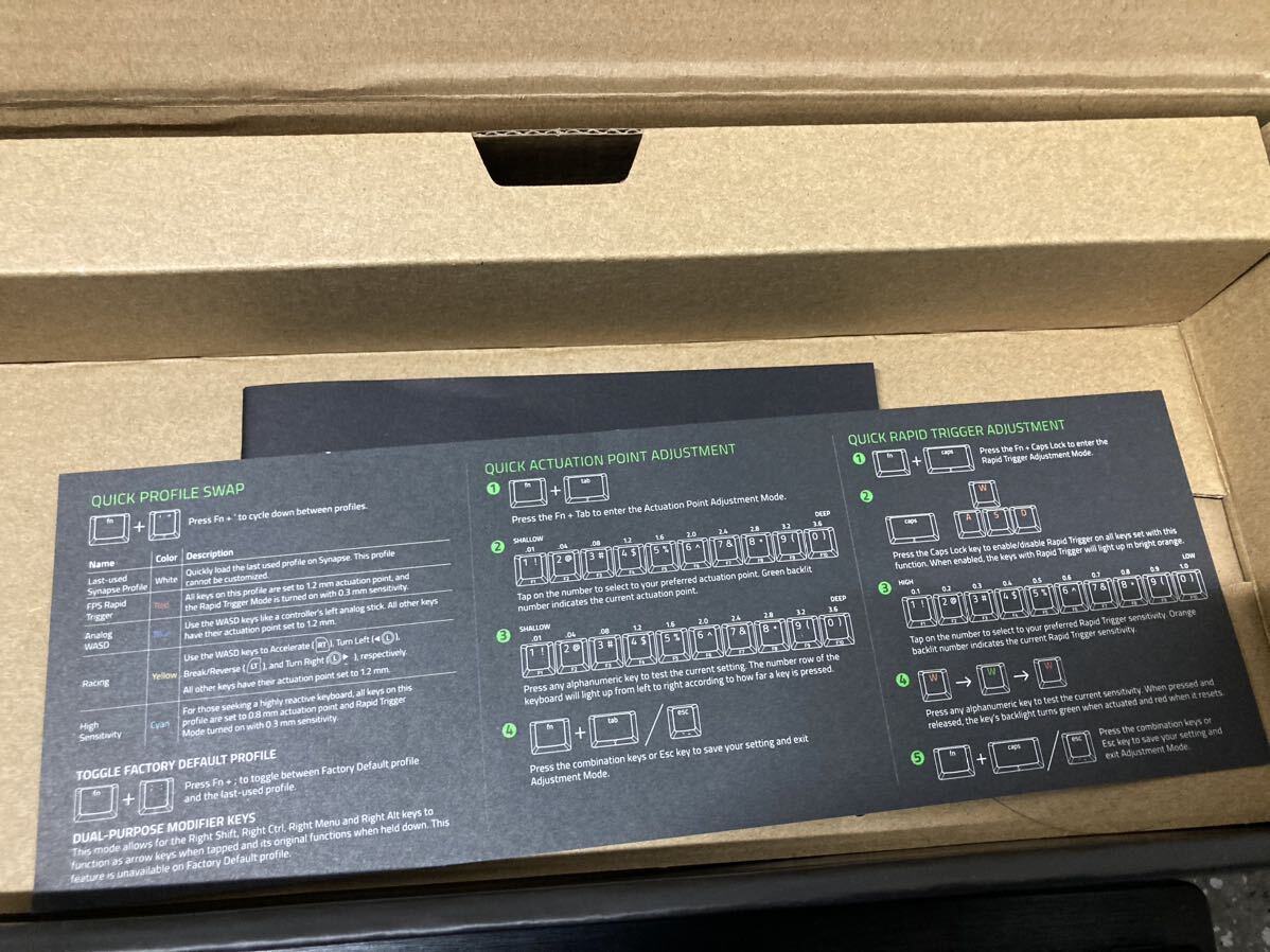 新品同様　ゲーミングキーボード　 Razer レイザー Huntsman V3 Pro Mini JP ラピッドトリガー 日本語配列_画像2