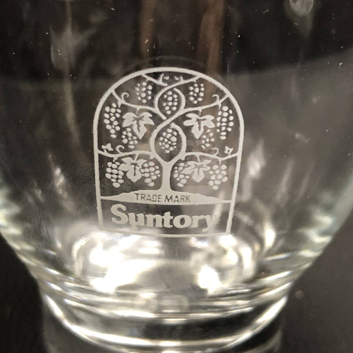 《食器》 酒器「Suntory：サントリー デリカグラス 2個」 高さ：約10cm・口：約7.5cm ガラス製 コップ_画像5