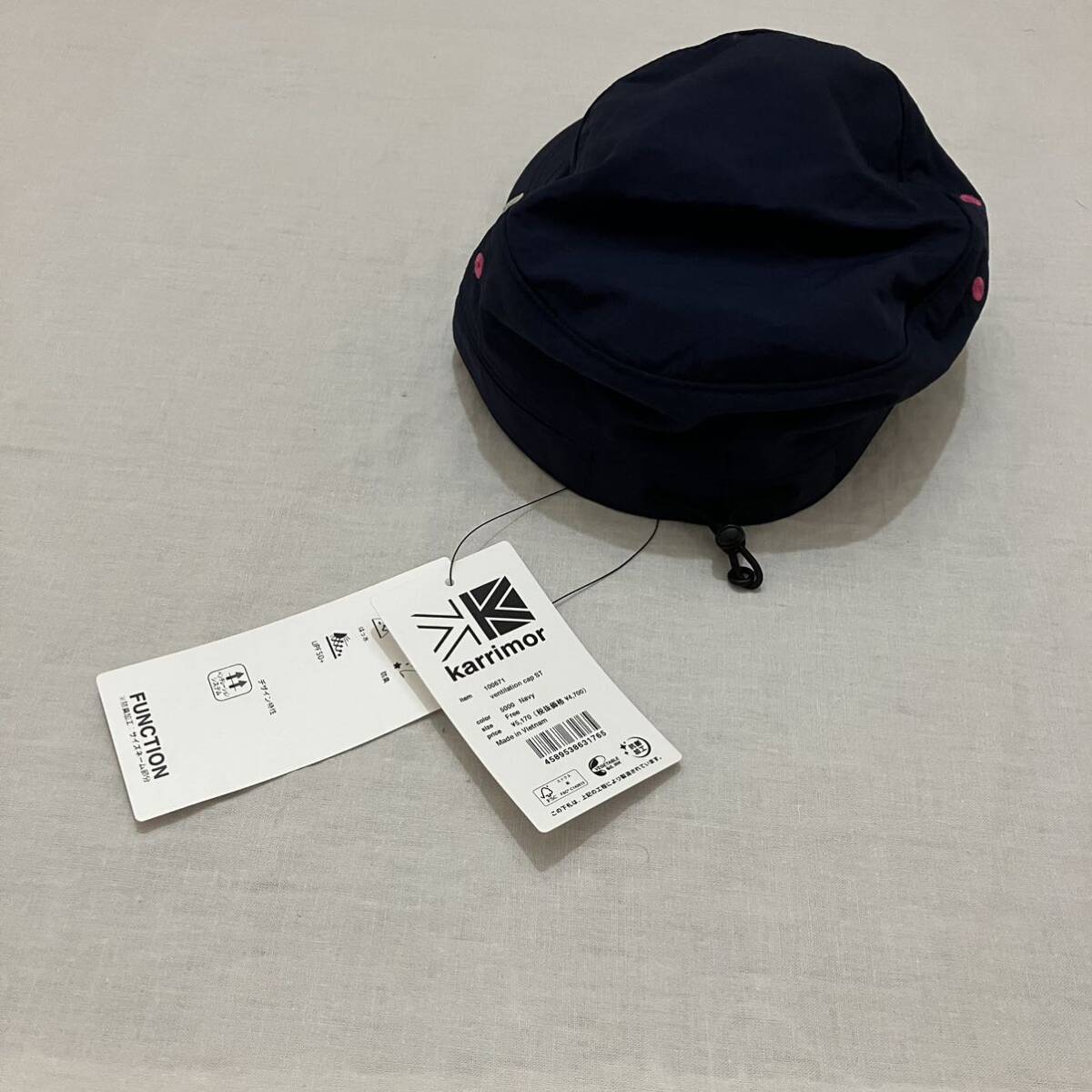 新品 karrimor VENTILATION CAP ベンチレーション キャップ トレッキング ワーク 帽子 キャンプ マウンテン FREE F ネイビー 紺色 ぼうしの画像4