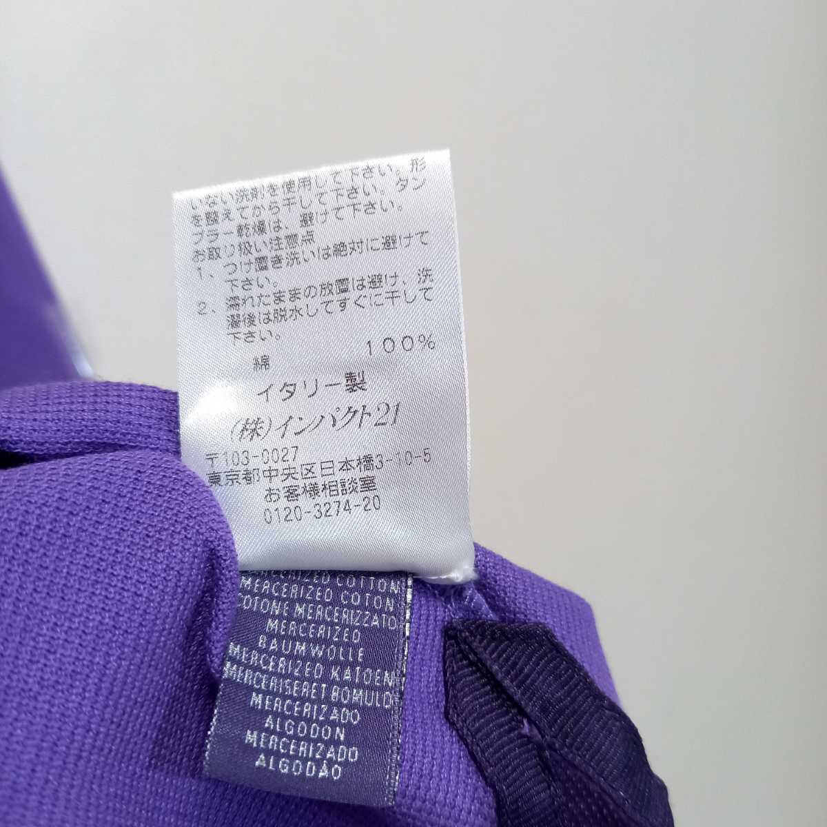 《漲る高級感 / マーセライズドコットン！》イタリア製 ラルフローレン パープルレーベル 鹿の子 ポロシャツ メンズ S 半袖 シャツの画像9