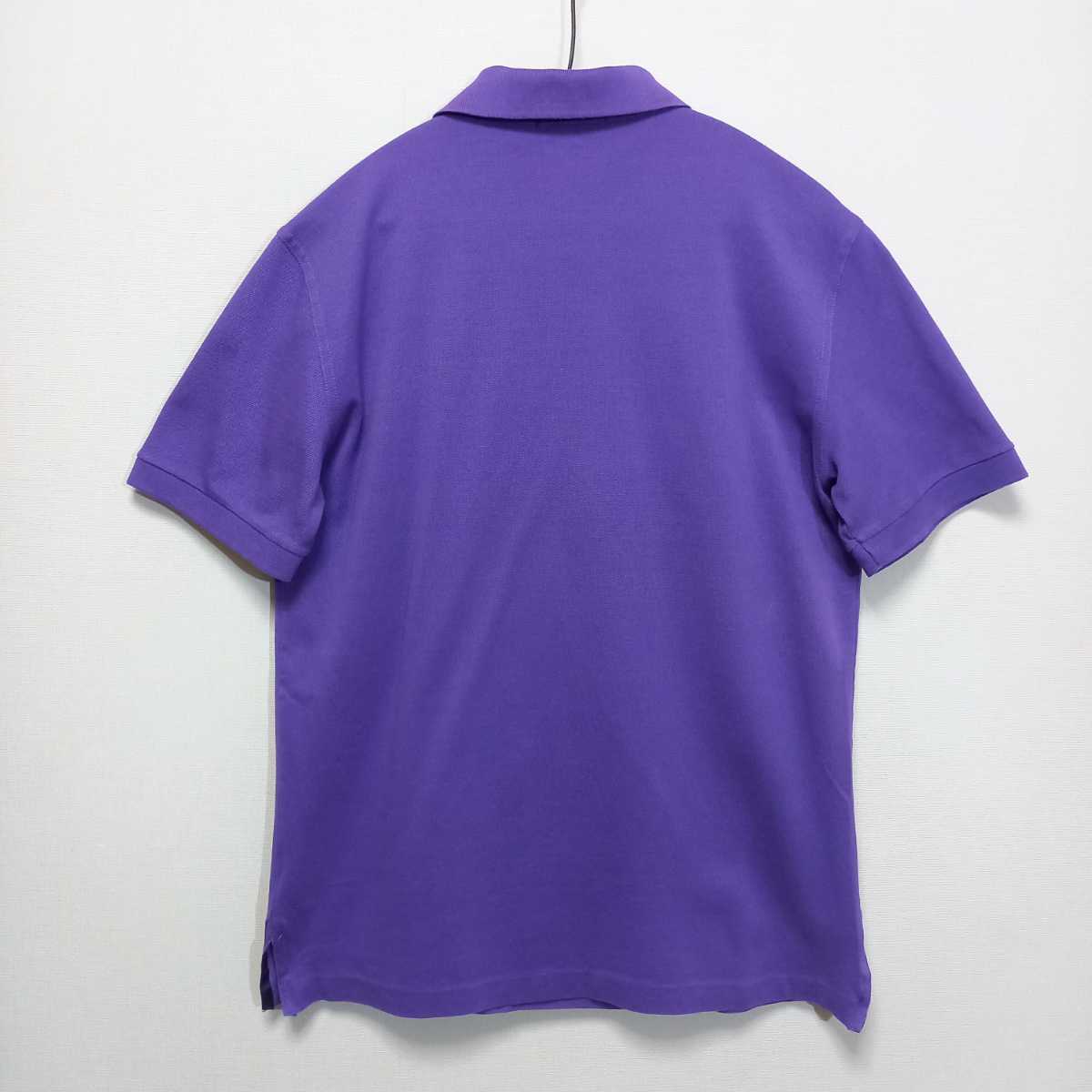《漲る高級感 / マーセライズドコットン！》イタリア製 ラルフローレン パープルレーベル 鹿の子 ポロシャツ メンズ S 半袖 シャツの画像7