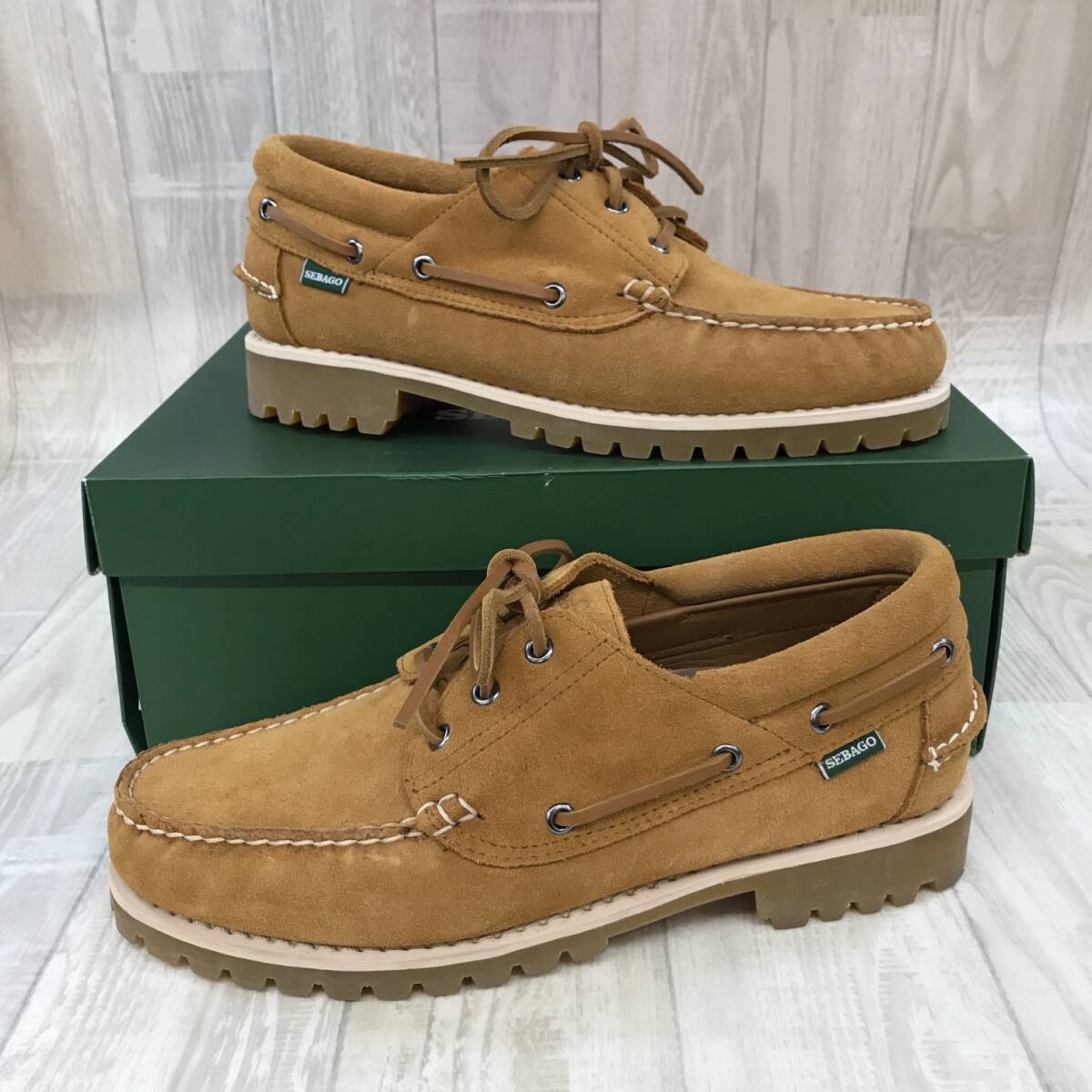 KZ1400*SEBAGO : CAMPSIDES ACADIA SUEDE*10* Camel оттенок коричневого sebago замша кемпинг мокасины deck shoes 