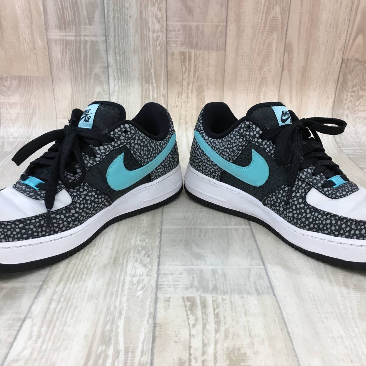 KZ1410★NIKE : AIR FORCE 1 LOW BY YOU DH7128-991★27.5★黒/グレー/ミント/白 ナイキ エアフォース1の画像3