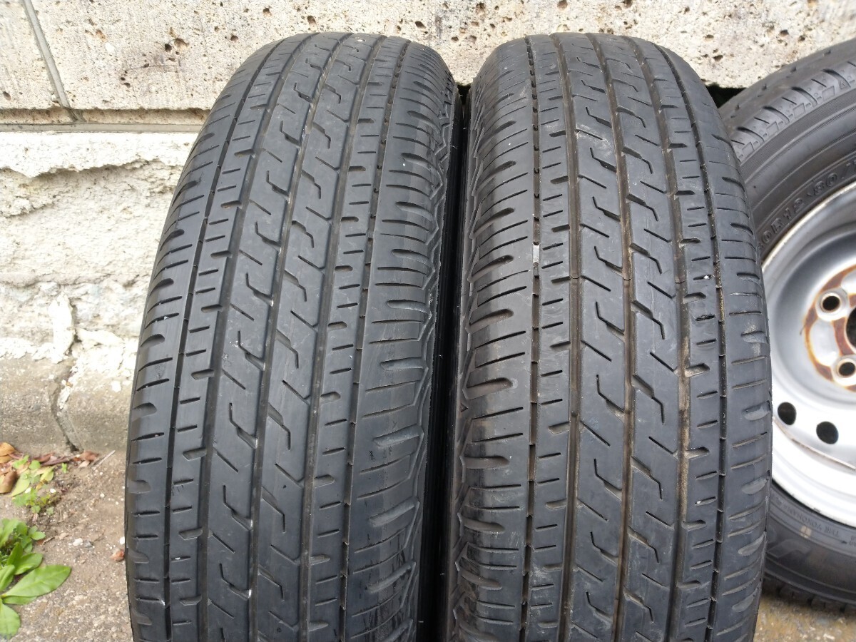 エコピア R710 アクティ純正ホイール 145/80R12 80/78N LT 中古タイヤ2本 埼玉所沢の画像6