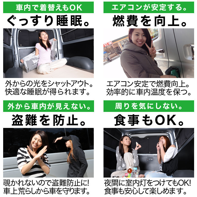 GW超得500円「吸盤＋1個」 エスティマ 30系 40系 カーテン プライバシー サンシェード 車中泊 グッズ リア ESTIMA_画像10