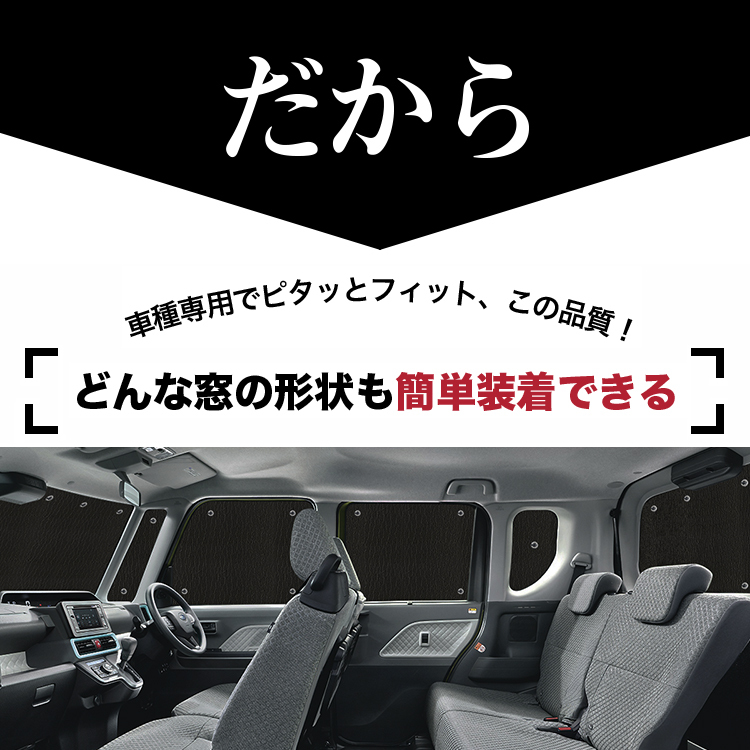 GW超得310円「吸盤＋3個」 スペーシア MK32S/42S カスタム カーテン シームレス サンシェード 車中泊 グッズ フルセット_画像9