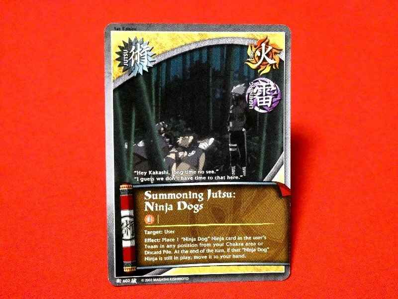 NARUTO Naruto (Наруто) английская версия TradingCard карта коллекционные карточки Summoning JUTSU NinjaDogs.602 поломка 