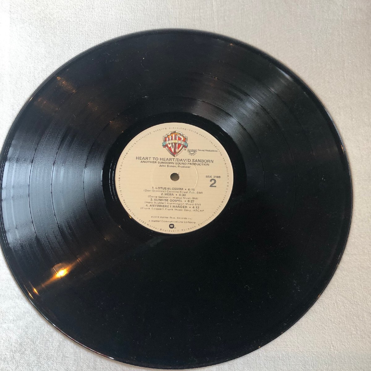 David Sanborn / Heart To Heart LP Warner Bros. Records_画像6