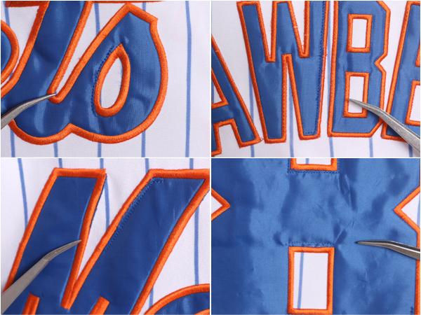 MLB オフィシャル ミッチェルアンドネス メッツ ベースボール シャツ メンズ XXL 程/ ゲームシャツ ユニフォーム プルオーバー ストライプの画像5