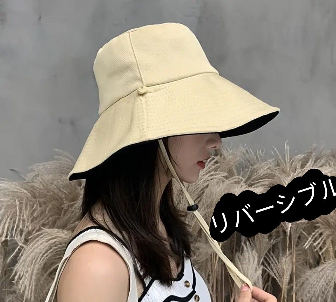 リバーシブル バケットハット 紫外線対策 帽子  UVカット