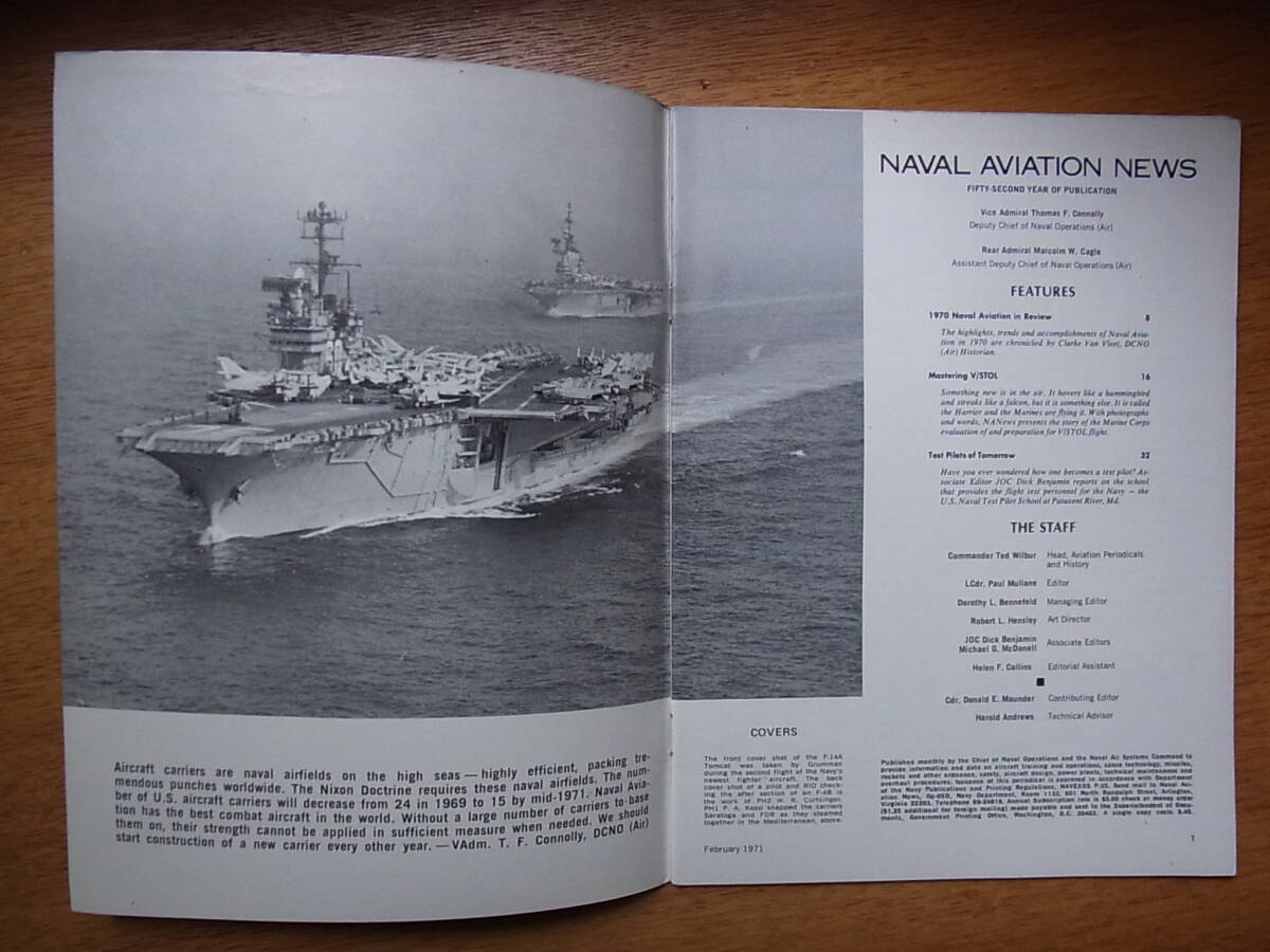 ヴェトナム戦争時代の米海軍航空隊の機関誌Naval Aviation News 1971年2月号の画像2