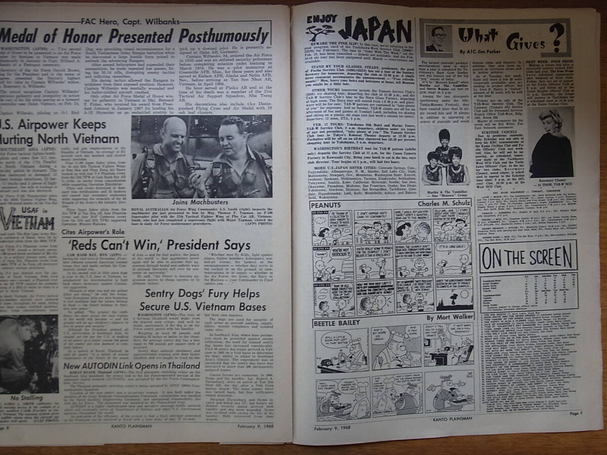 ヴェトナム戦争時代米空軍立川基地新聞「Kanto Plainsman」1968年2月9日ー切り抜き有りの画像4