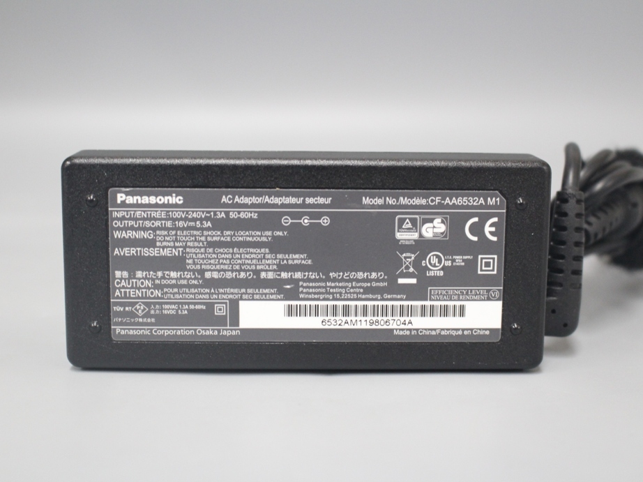 ●中古良品 純正品 Panasonic Let's note ACアダプター CF-AA6532A M1 16V 5.3A CF-LV/SV用 在庫複数ありの画像1