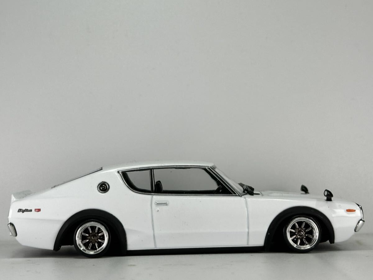 国産名車プレミアムコレクション 1/43(改) ニッサン スカイライン 2000GT-R (KPGC110) アルミ深リムの画像6