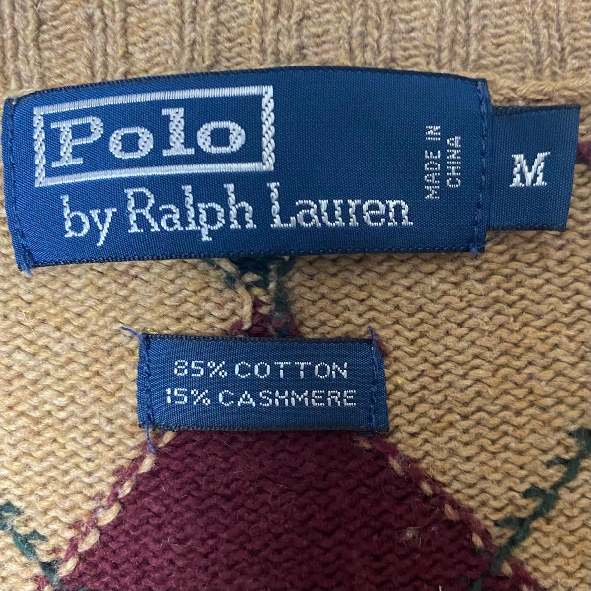 90s POLO by Ralph Lauren アーガイル柄 カシミア混ニット