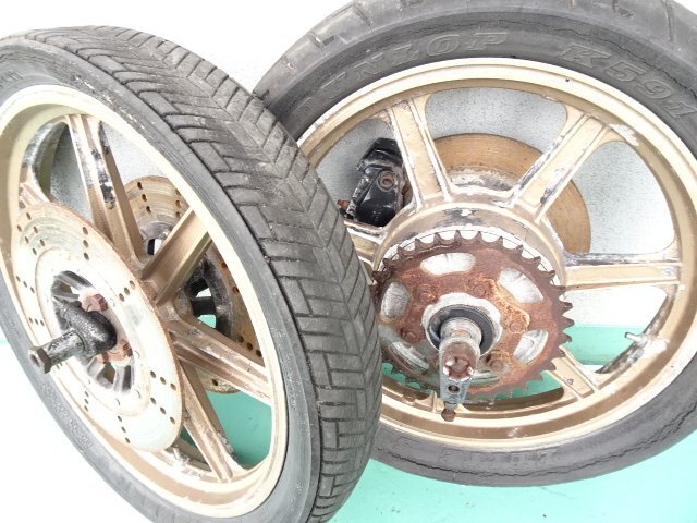 KZ1000 Z750D LESTER レスターキャストホイール F19 R18 OH用 当時物_画像3