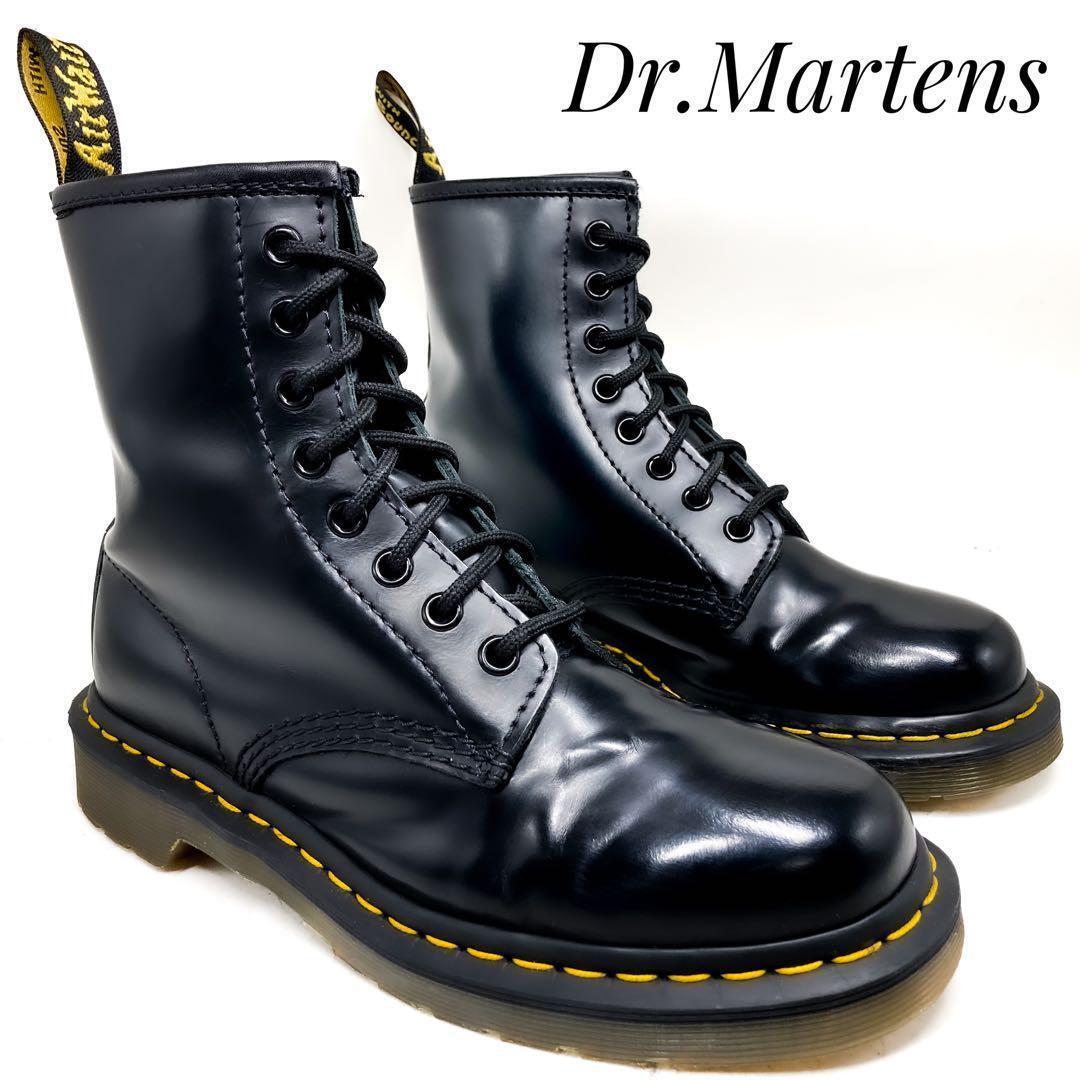 ☆即決・送料無料☆Dr.Marten ドクターマーチン 8ホールブーツ 10072 黒 ブラック 24cm 革靴 ブーツ カジュアル 本革 本皮 レディース_画像1