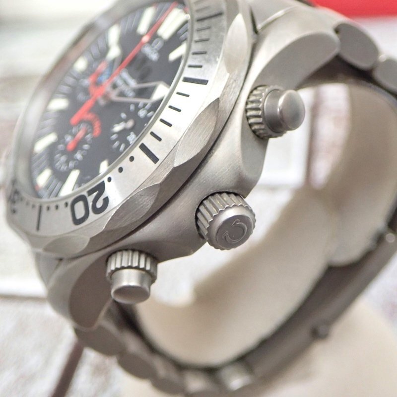 オメガ シーマスター 300ｍ アメリカズカップ Ref.2269.50 クロノグラフ 自動巻 44mm メンズ 腕時計 稼動品 付属品有 OMEGA 1円スタートの画像6