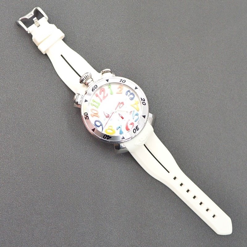 ガガミラノ マニュアーレ MM48 N.C 1611 クォーツ 48mm メンズ 腕時計 不動品 ジャンク扱い GAGA MILANO 1円スタートの画像4