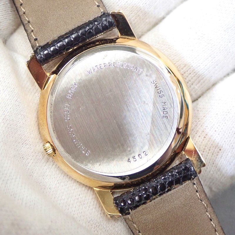 【 美品 】 モラビト シルバー文字盤 デイト スモセコ クォーツ 33.5mm メンズ 腕時計 稼働品 MORABITO_画像6