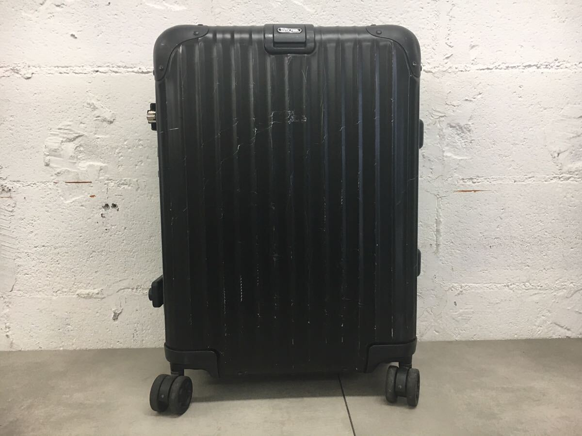 n0415-07* RIMOWA Rimowa suitcase GERMANY black Carry case / size approximately width 36.× height 46.× depth 18. present condition goods 