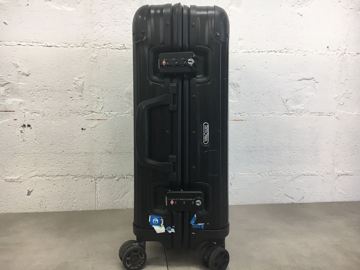 n0415-07* RIMOWA Rimowa suitcase GERMANY black Carry case / size approximately width 36.× height 46.× depth 18. present condition goods 