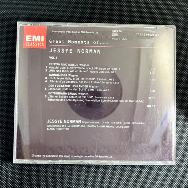 【EMI】ジェシー・ノーマン：ワーグナーアリア集　テンシュテット、ロンドンフィル　　　　-A879-　CD_画像2