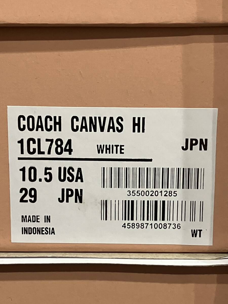 CONVERSE ADDICT COACH CANVAS HI WHITE 29cm US10.5 コンバースアディクト コーチ