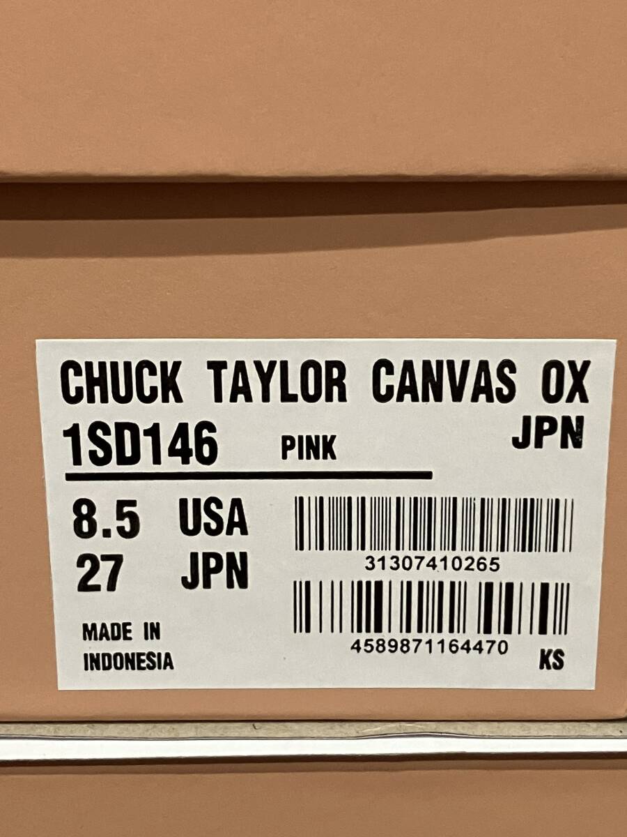 CONVERSE ADDICT CHUCK TAYLOR CANVAS OX PINK 27cm US8.5 コンバースアディクト チャックテイラー