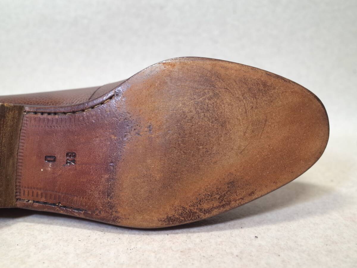 【即決価格落札で送料無料】4100■COLE HAAN/コールハーン■イタリア製ペニーローファー/モカシン/スリッポン/ハンドメイド/26-26.5cm■_画像7