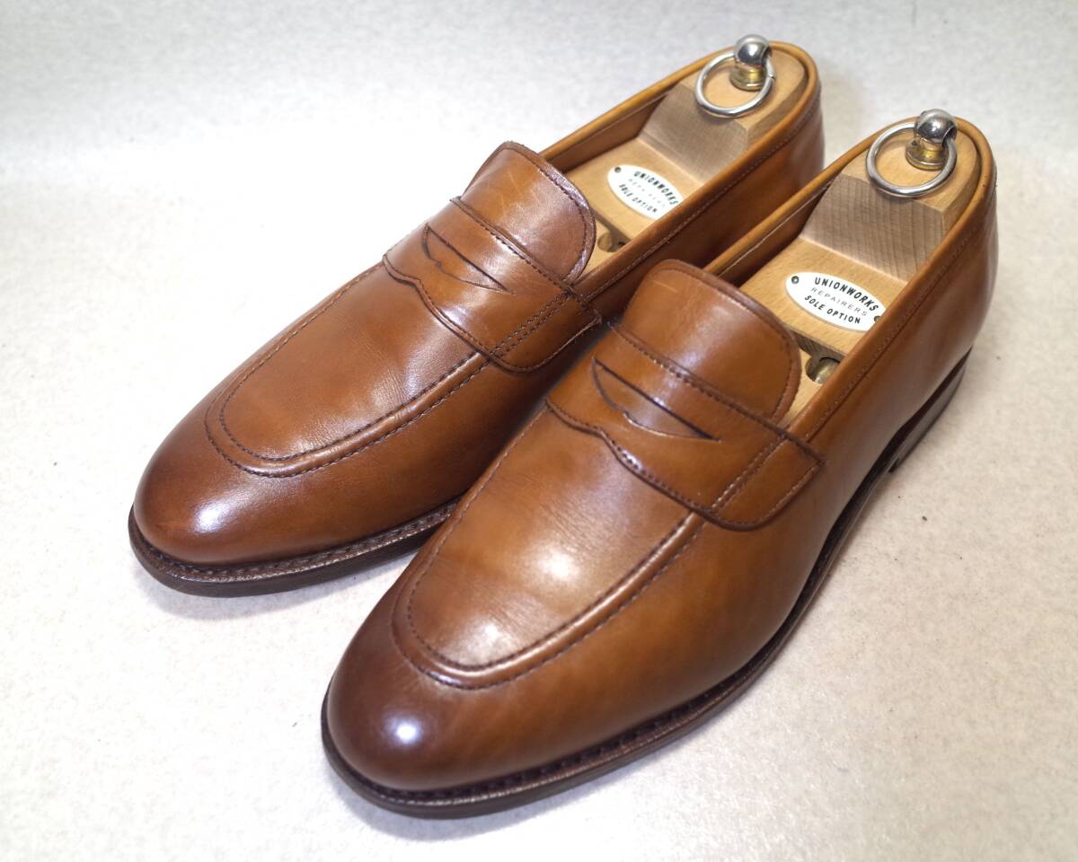 [ бесплатная доставка ]4177#Allen Edmonds/a Len Ed monz/Lake Forest#USA производства pe колено Loafer / Goodyear бордюр /27.5cm#