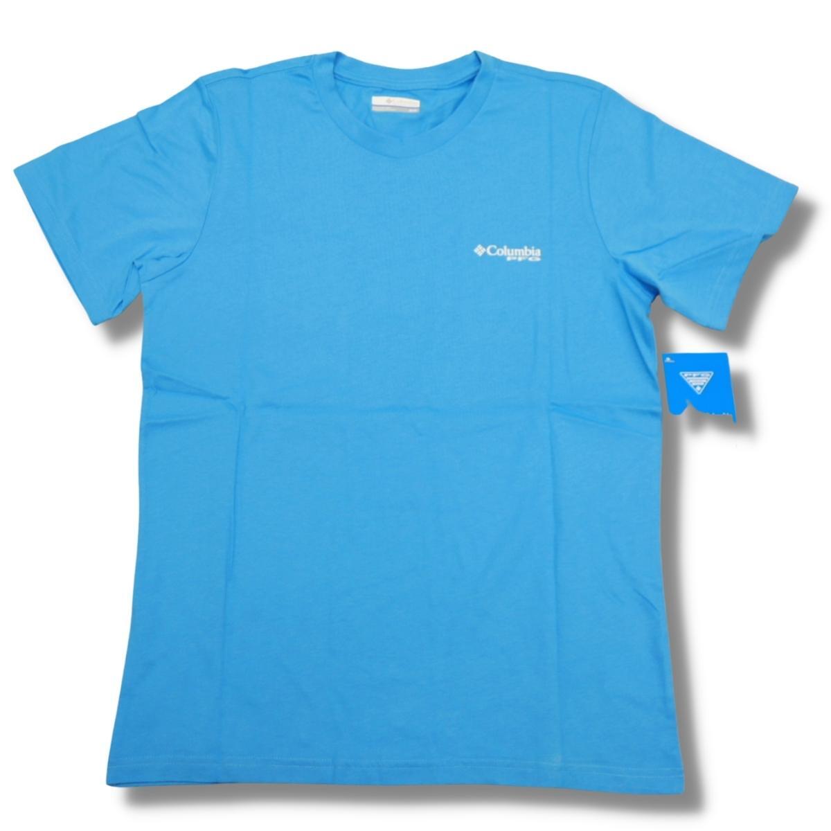 即決☆コロンビア PFG半袖Tシャツ RIP/Mサイズ コットン100% 釣り フィッシング レジャーから普段使用までOK ブルー 青_画像10